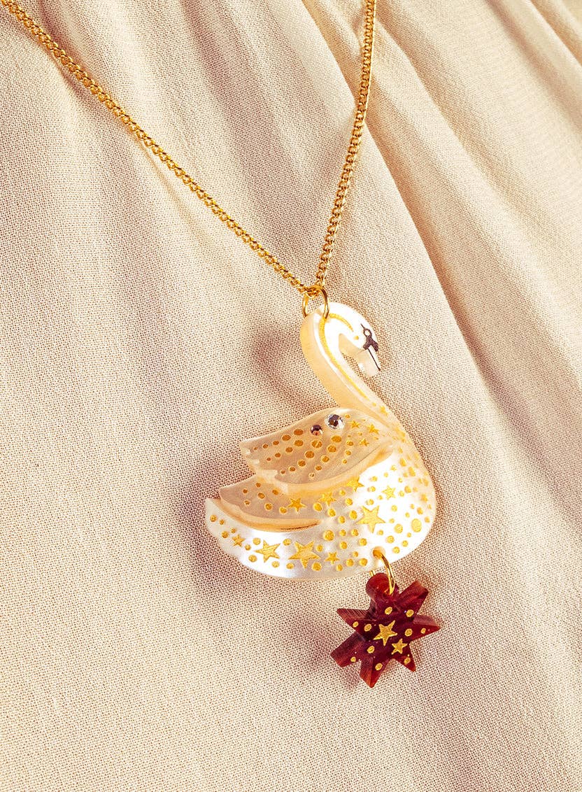 Tatty Devine Enchanted Swan Pendant