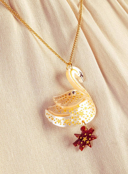 Tatty Devine Enchanted Swan Pendant