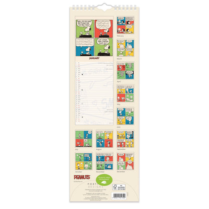 Back of the slim calendar showing every month