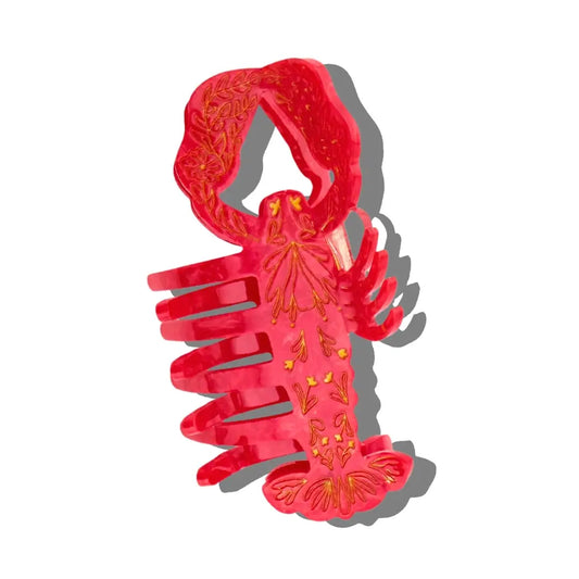 Solar Eclipse red lobster claw clip