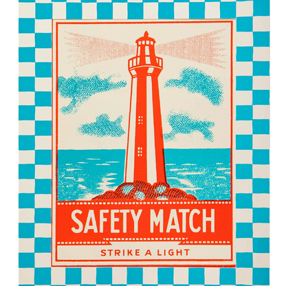 Close-up of the lighthouse print