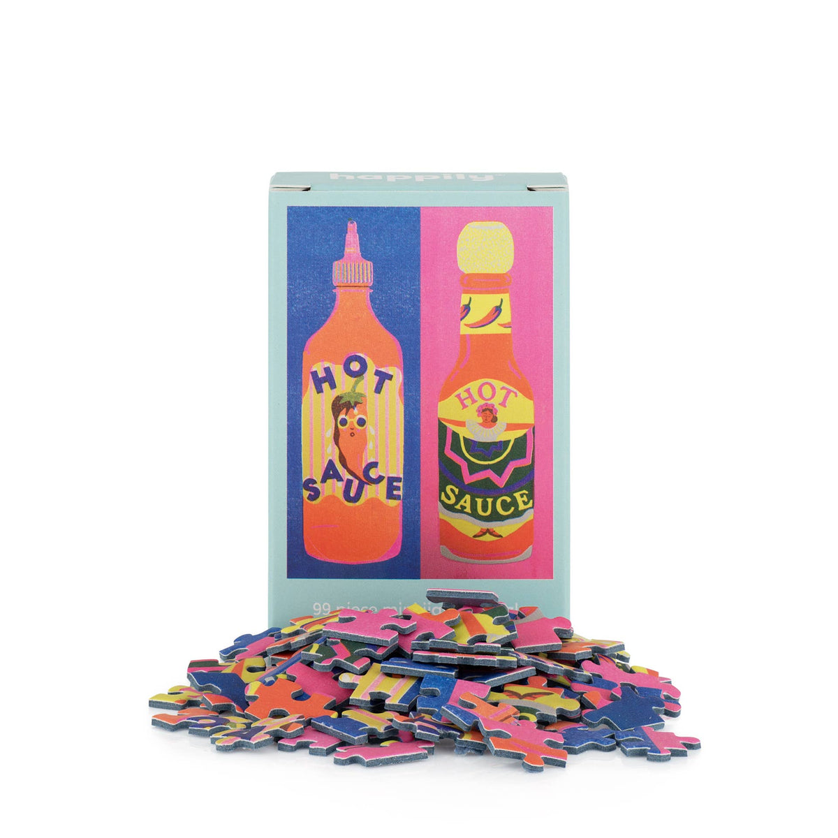 Hot Sauce 99 piece mini jigsaw box with loose pieces