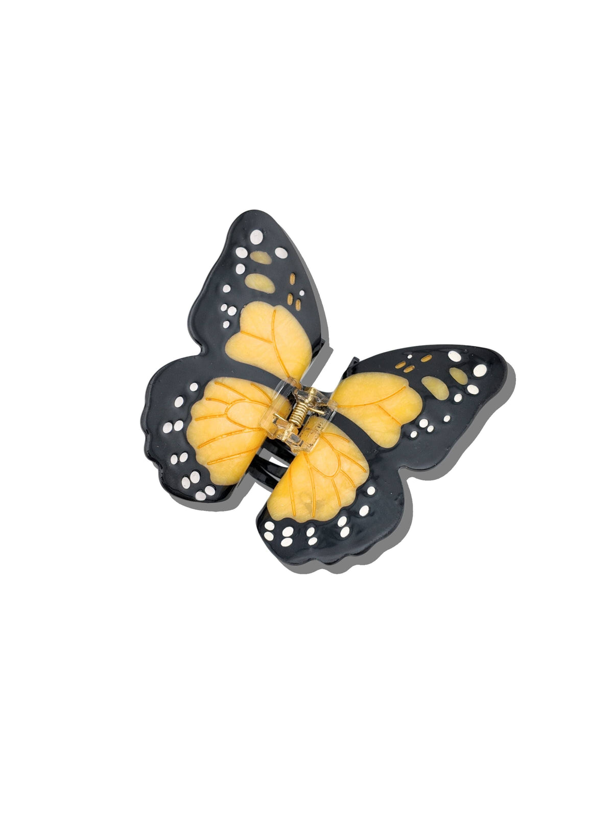 Orange and black monarch butterfly claw clip