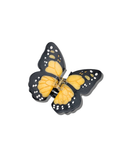 Orange and black monarch butterfly claw clip