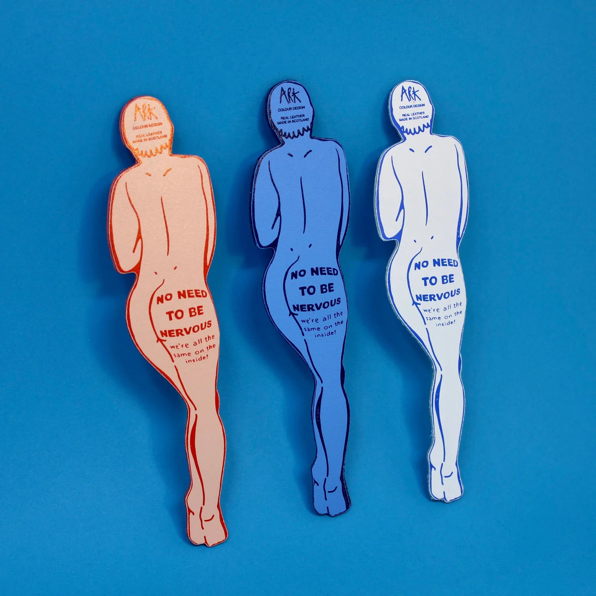 Ark body bookmarks reading 'No need to be nervous'