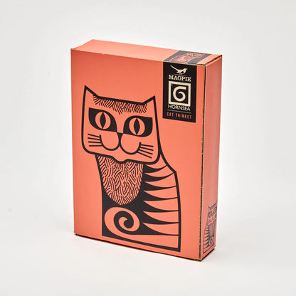 Orange cat trinket dish box
