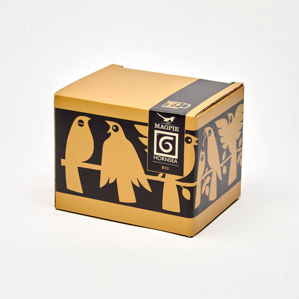 Chartreuse bird mug gift box