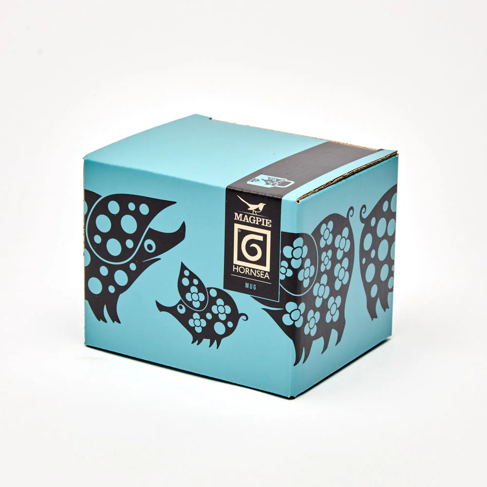 Piggie teal mug box