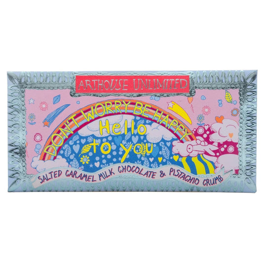 Arthouse Unlimited 'Don't worry be happy' salted caramel and pistachio mini bar