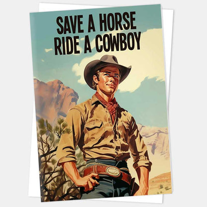 Save a horse card with its white envelope