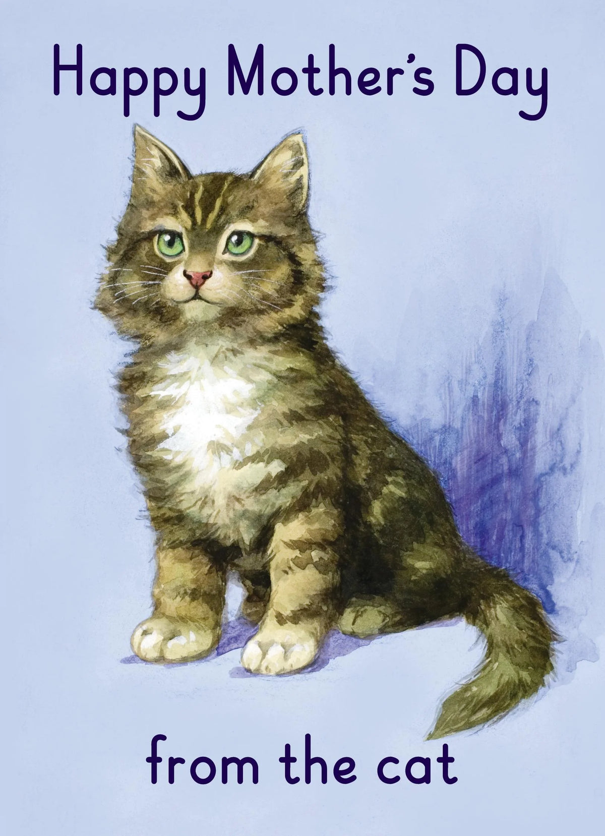 Vintage card of a tabby kitten: Happy Mother's Day from the cat