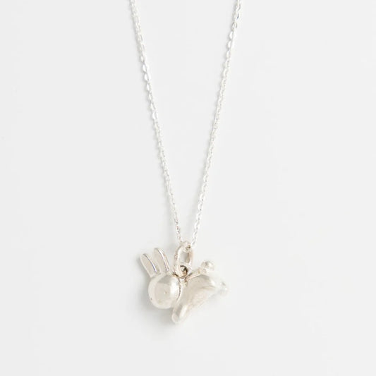 Miffy leaping rabbit charm necklace in sterling silver
