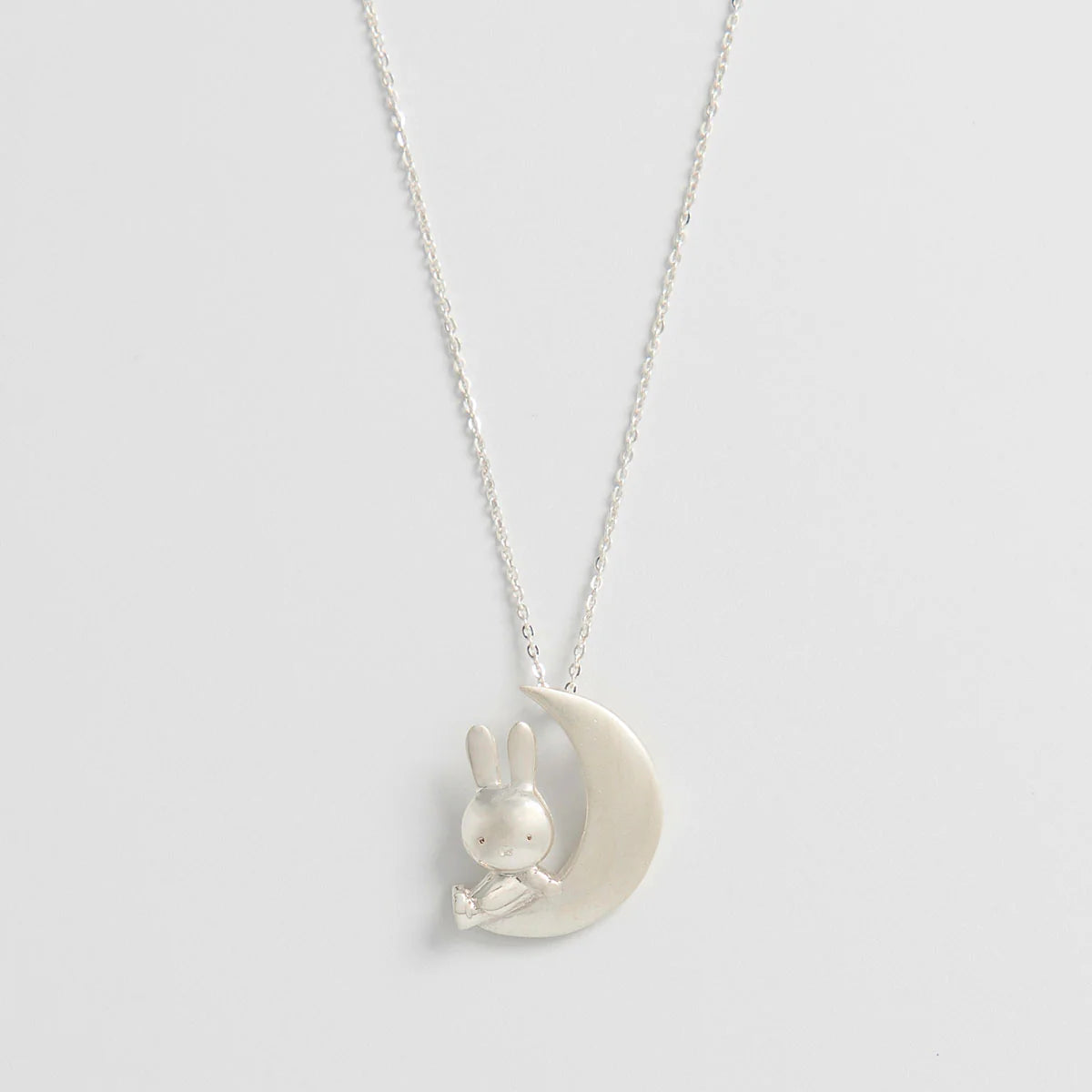 Miffy and the moon necklace in sterling silver