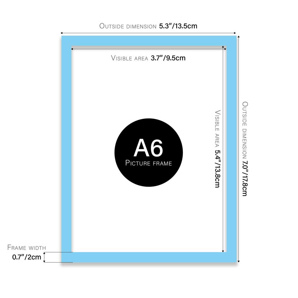 Light Blue Frame A6