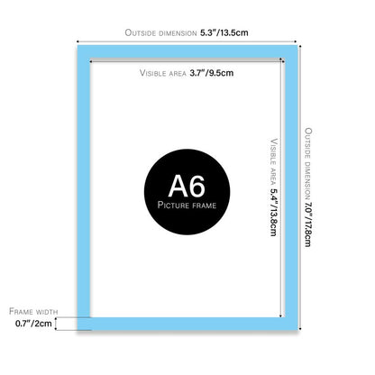Light Blue Frame A6