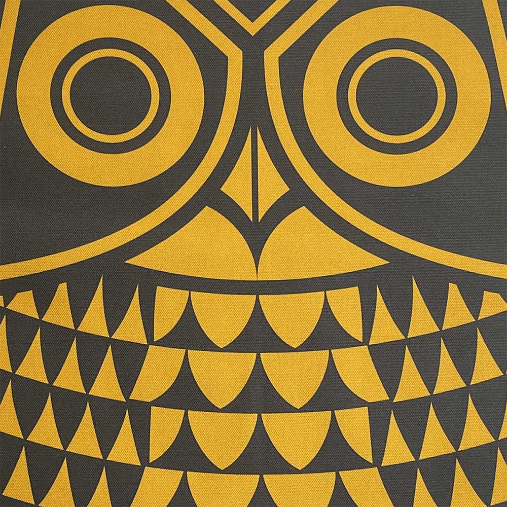 Magpie Hornsea Owl Teatowel Yellow