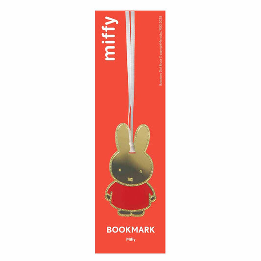 Miffy bookmark in gold and red on its red card