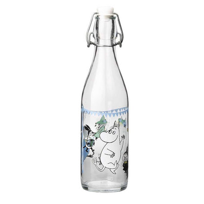 Summer party bottle turned to show Snufkin