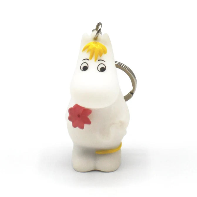 Snorkmaiden light-up key ring holding a red flower