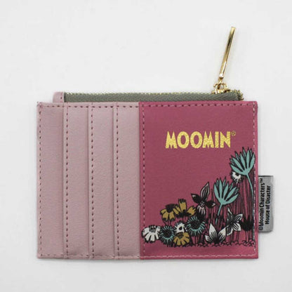 Back of the Moomin Love purse with a gold Moomin logo and card slots