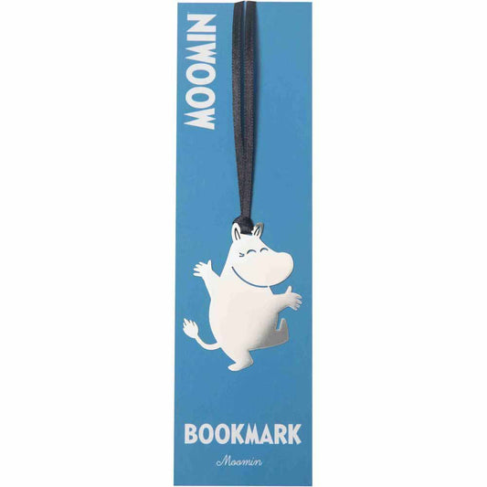 Moomintroll metal bookmark on its blue card