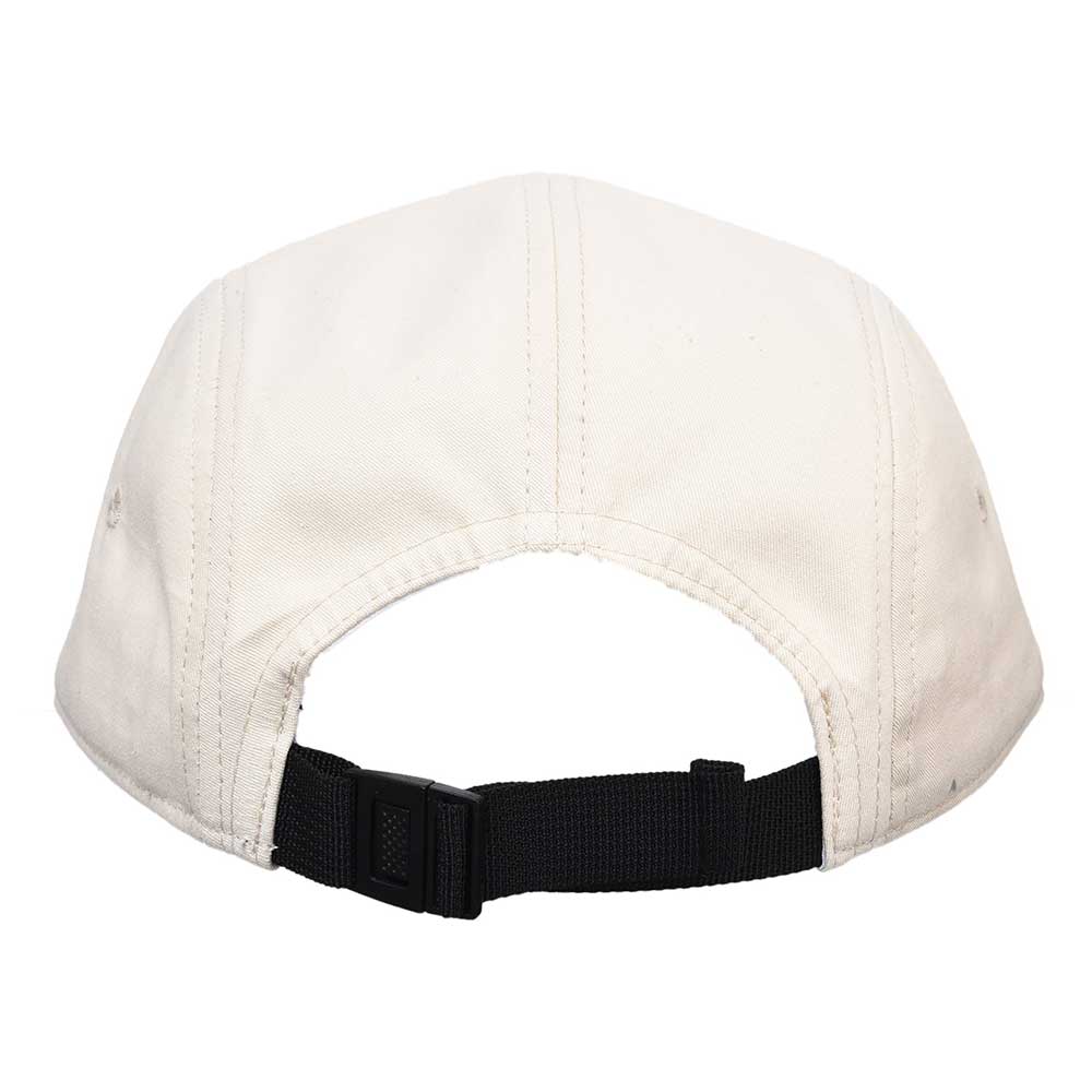 Back of the cap with a black buckle strap