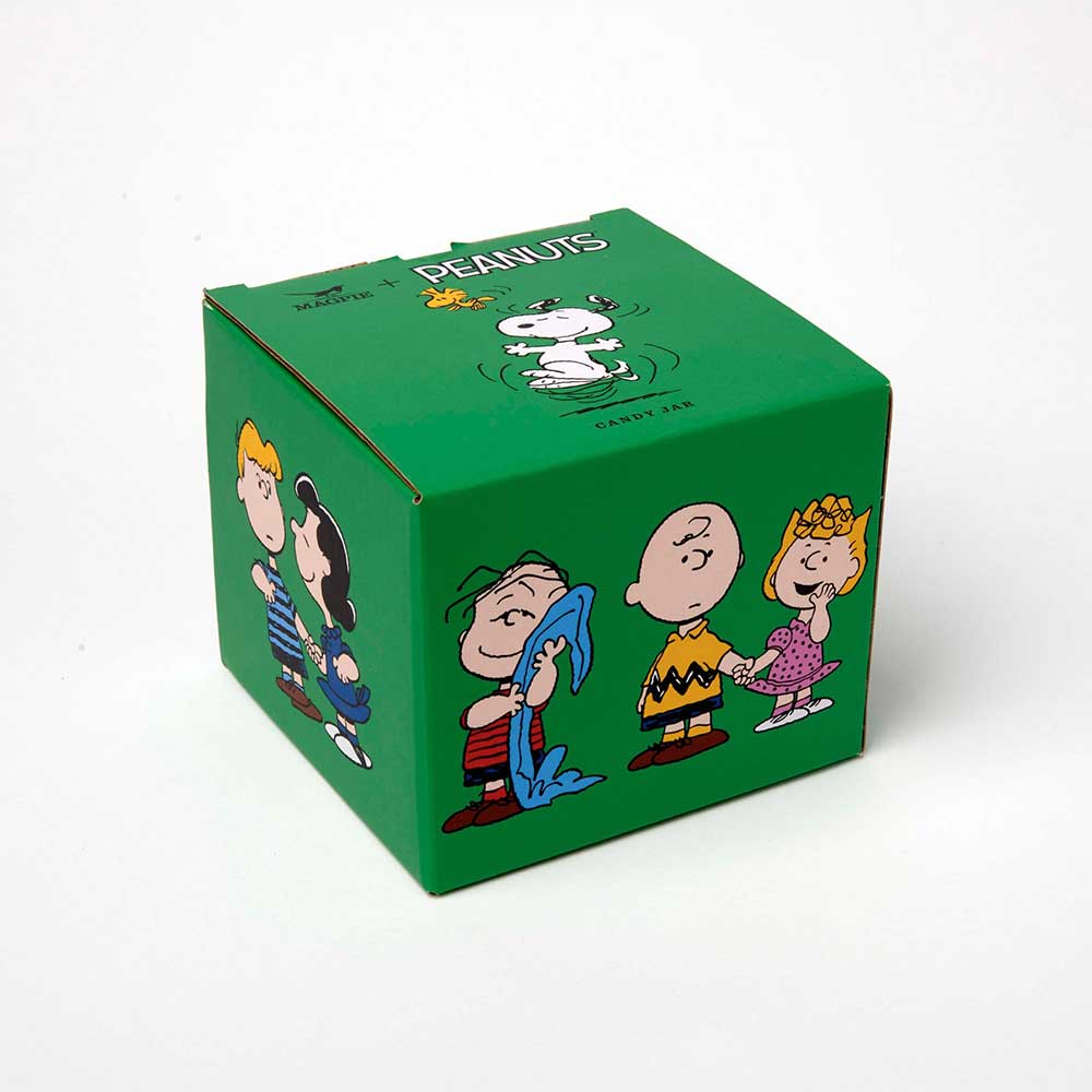 Peanuts candy jar green gift box