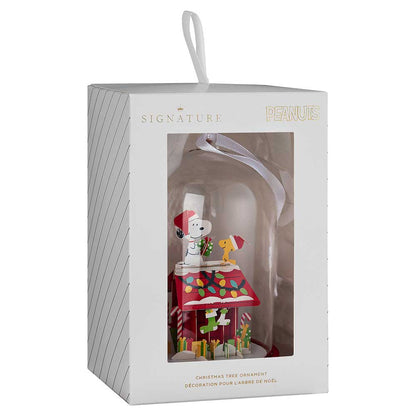 Peanuts glass dome decoration in its gift box