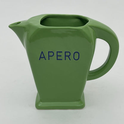 Bazardeluxe green ceramic jug with 'Apero' written on the front