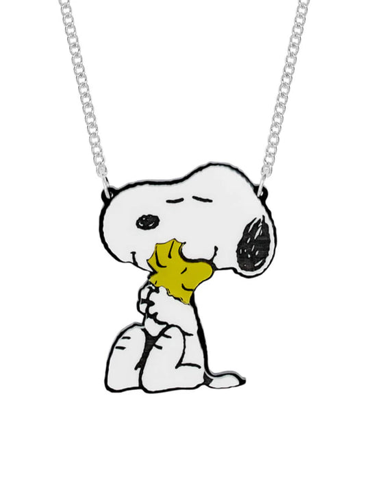 Tatty Devine x Peanuts necklace: Snoopy hugging Woodstock