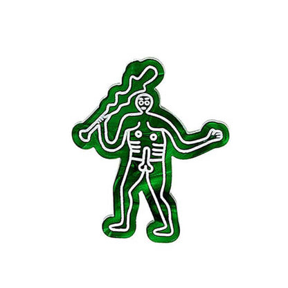 Tatty Devine Cerne Abbas Giant brooch in green