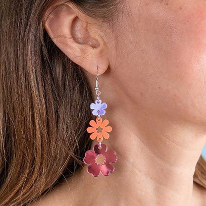Festival of Flowers earring worn