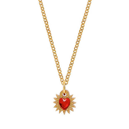 Tatty Devine mini immaculate heart pendant on a gold chain