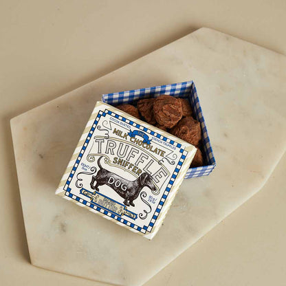 Truffle Sniffer box open on marble