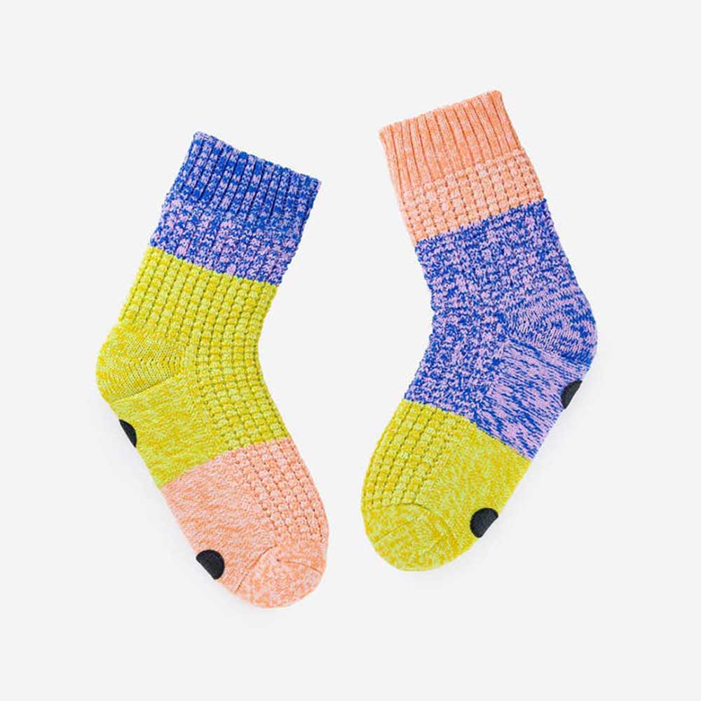 Pair of trio waffle house socks laid flat
