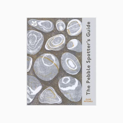 The Pebble Spotter's Guide book cover with illustrations of white and grey pebbles
