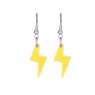 Tatty Devine Bolt Charm Earrings, Yellow