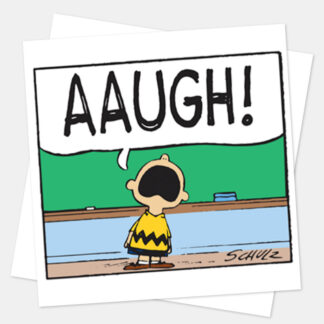 Snoopy Square Charlie Brown Aaugh! Card SNOOP54