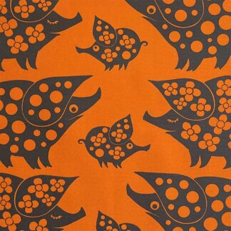 Magpie Hornsea Piggy Family Teatowel Orange