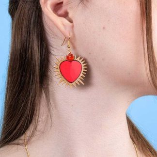 Tatty Devine Immaculate Heart Earrings Large