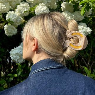 Solar eclipse Lucky Horse shoe hair clip