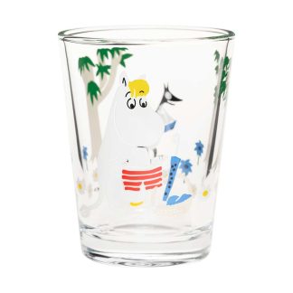 Moomin Going On Vacation Glass Tumbler