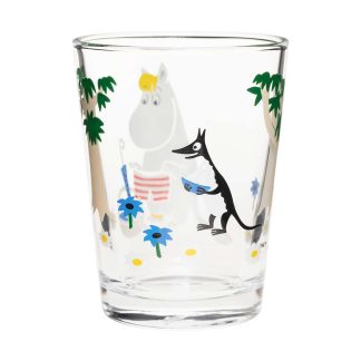 Moomin Going On Vacation Glass Tumbler