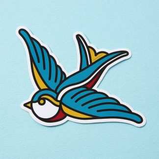 Punky Pins Swallow Vinyl Sticker