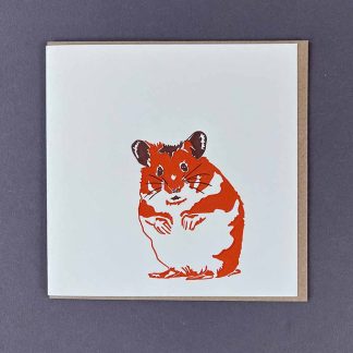 Hamster Square Card - Penguin Ink