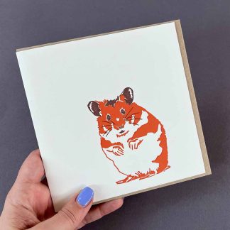 Hamster Square Card - Penguin Ink