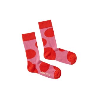 Donna Wilson Pink Orange Spot Socks