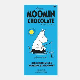 Moomintroll Organic Dark Chocolate With Blueberry & Lingonberry