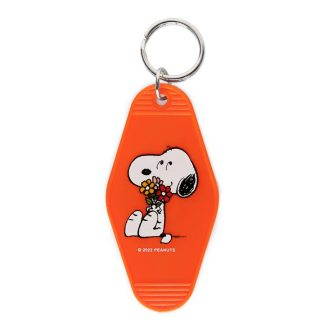 Peanuts Key Tag Snoopy Flower