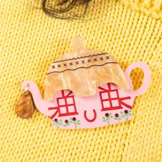 Tatty Devine Cottage Teapot Brooch